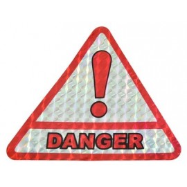 Abtibild reflectorizant triunghi DANGER mijlociu