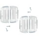 Set suporti numar inmatriculare slim transparenti
