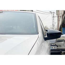 Capace oglinda tip Batman negru lucios Volkswagen Polo mk5 2009-2017