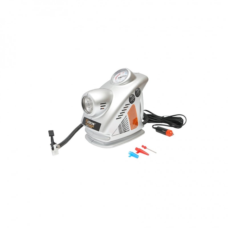 Compresor auto 12V 3 in 1 cu lanterna si lampa de lucru Hoteche Compresor auto 12V 3 in 1 cu lanterna si lampa de lucru Hoteche