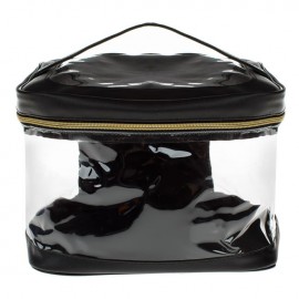 Portfard cu maner negru transparent