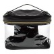 Portfard cu maner negru transparent