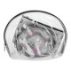 Set 3 piese portfard transparent argintiu