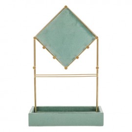 Organizator bijuterii verde menta cu auriu