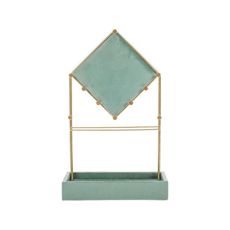 Organizator bijuterii verde menta cu auriu Organizator bijuterii verde menta cu auriu
