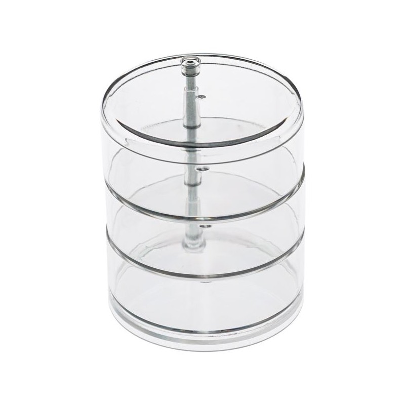 Suport organizator rotativ transparent pentru cosmetice Suport organizator rotativ transparent pentru cosmetice
