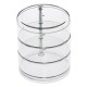 Suport organizator rotativ transparent pentru cosmetice