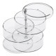Suport organizator rotativ transparent pentru cosmetice
