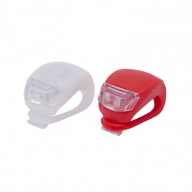 Set lumini bicicleta cu LED cu acoperire siliconica
