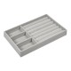 Organizator bijuterii compartimentat suede gri