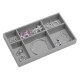 Organizator cu 6 compartimente pentru bijuterii suede gri