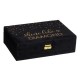 Cutie neagra catifelata pentru organizarea bijuteriilor Diamond