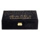 Cutie neagra catifelata pentru organizarea bijuteriilor Diamond