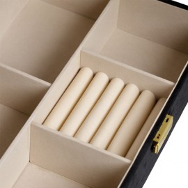 Cutie neagra catifelata pentru organizarea bijuteriilor Diamond