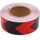 Banda reflectorizanta tip fagure negru cu sageata rosie 5cm x 45m