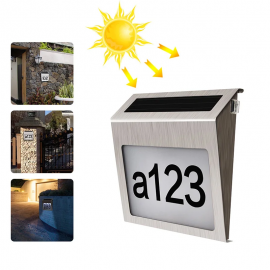 Lampa afisare numar casa cu panou solar