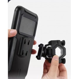 Suport telefon cu prindere pe ghidon moto / bicicleta