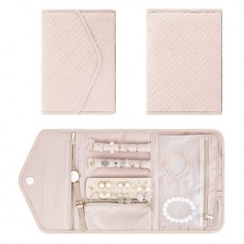 Portofel bej pentru bijuterii capitonat 23x15cm