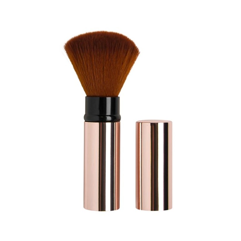Pensula roz aurie cu husa pentru pudra 12cm