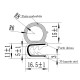 Rola cheder cauciuc universal cu insertie de metal 10 metri