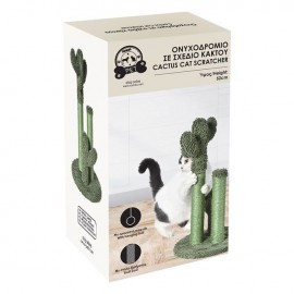 Suport cactus verde cu jucarie suspendata de ascutit gheare