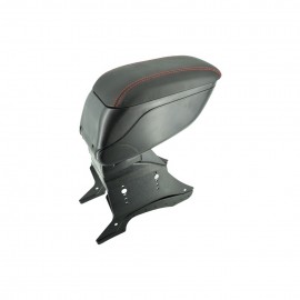 Cotiera auto universala cu reglaj neagra cu cusatura rosie