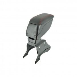 Cotiera auto universala cu reglaj neagra cu cusatura rosie