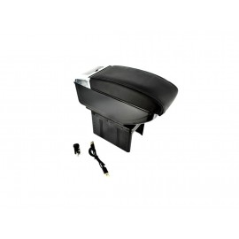 Cotiera auto universala cu 4 USB, suport pahar si led