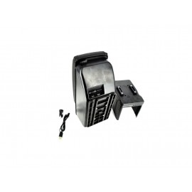 Cotiera auto universala cu 4 USB, suport pahar si led