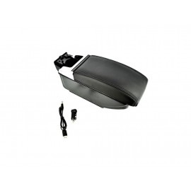 Cotiera auto universala cu 4 USB, suport pahar si led