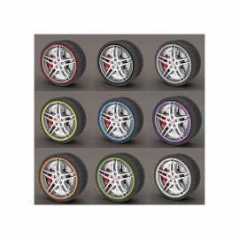Set 4 inele protectie jante din plastic - diverse culori