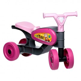 Bicicleta de echilibru gri cu roz pentru copii