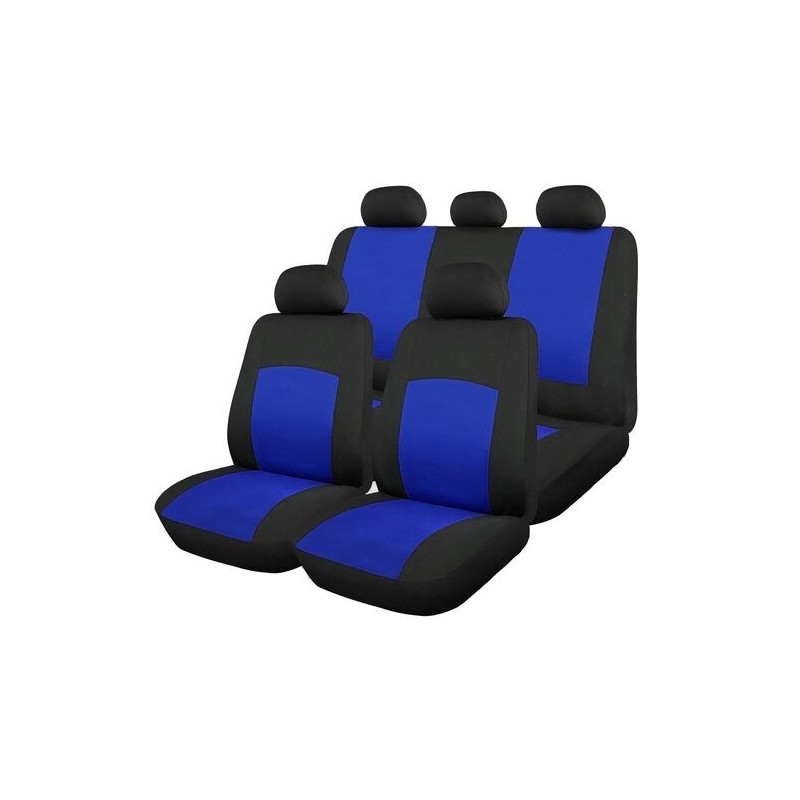 Set 9 bucati huse scaune auto Oxford albastru Set 9 bucati huse scaune auto Oxford albastru