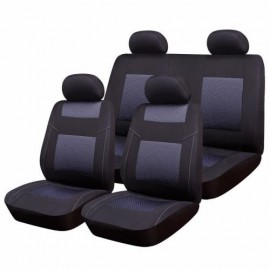 Set 9 bucati huse scaune auto Premium Line cu bancheta rabatabila