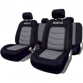 Set 9 bucati huse scaune auto Sparco Ergo Sport negru - gri