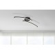 Plafoniera LED cu 2 elementi 12W, 1200lm, lumina calda / neutra / rece, negru mat cu aspect modern