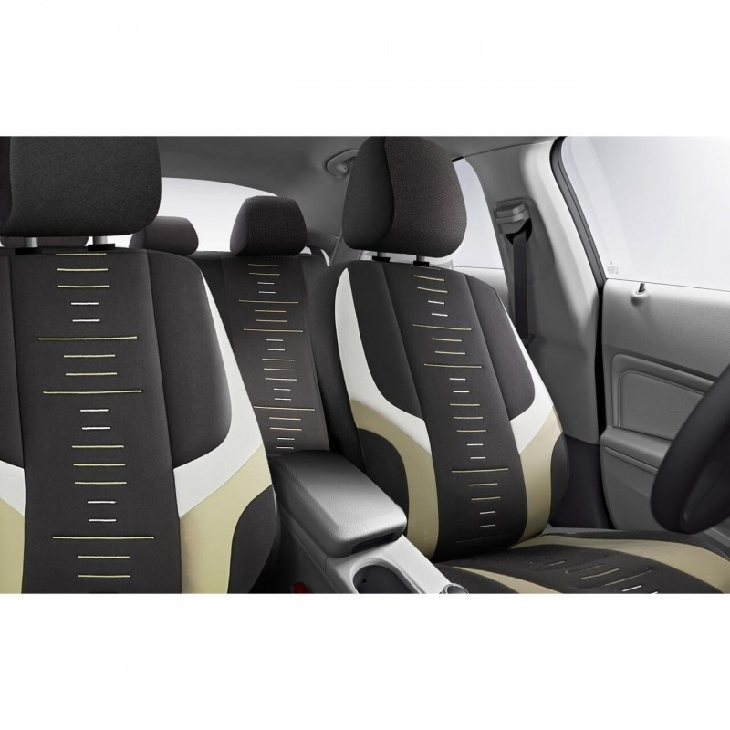 Set huse scaune auto Panda Kiev negru - bej Set huse scaune auto Panda Kiev negru - bej