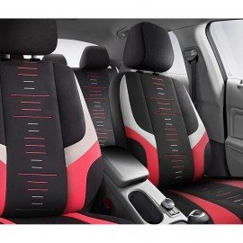 Set huse scaune auto Panda Kiev negru cu rosu