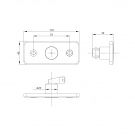 Lampa gabarit alba Fristom 110×45 LED 12-36V