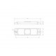 Lampa gabarit galbena Fristom 100×32 LED cu suport urechi 12-36V