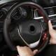 Husa volan Lux cu ac si ata piele perforata negru si carbon