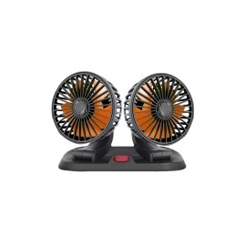 Ventilator auto dublu cu mufa USB 12-24V FS-1308