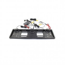 Suport numar auto cu camera video si 2 senzori parcare 12V