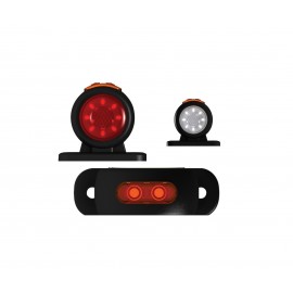 Lampa gabarit laterala LED NEON alb / rosu 12-24V 202017-BK