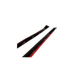 Set prelungiri ornament praguri laterale tuning negru lucios si rosu