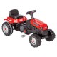 Tractor rosu pentru copii cu pedale si scaun reglabil