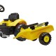 Tractor cu cupa de excavator cu pedale si remorca pentru copii