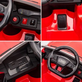 Masina Audi RS6 electrica cu acumulator, muzica, claxon pentru copii