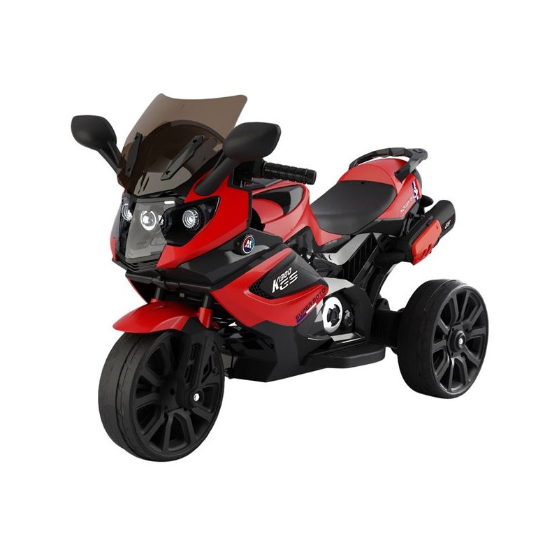Motocicleta electrica 6V rosu cu negru pentru copii