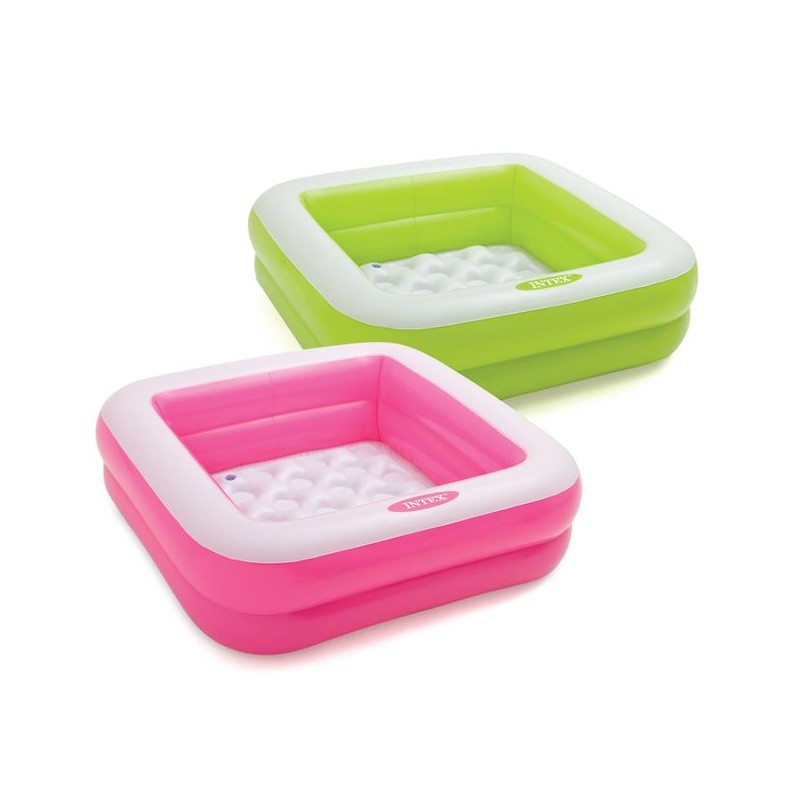 Piscina patrata pentru copii cu pereti si podea gonflabile 86 x 25 cm